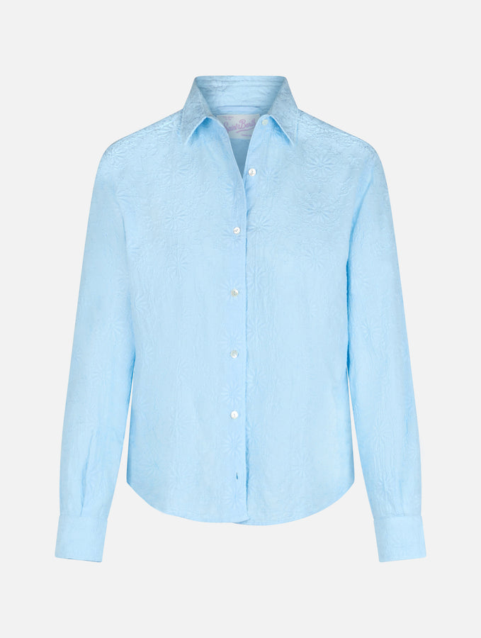 Mc2 Saint Barth Camicia Classica Da Donna In Cotone Sangallo Meredith