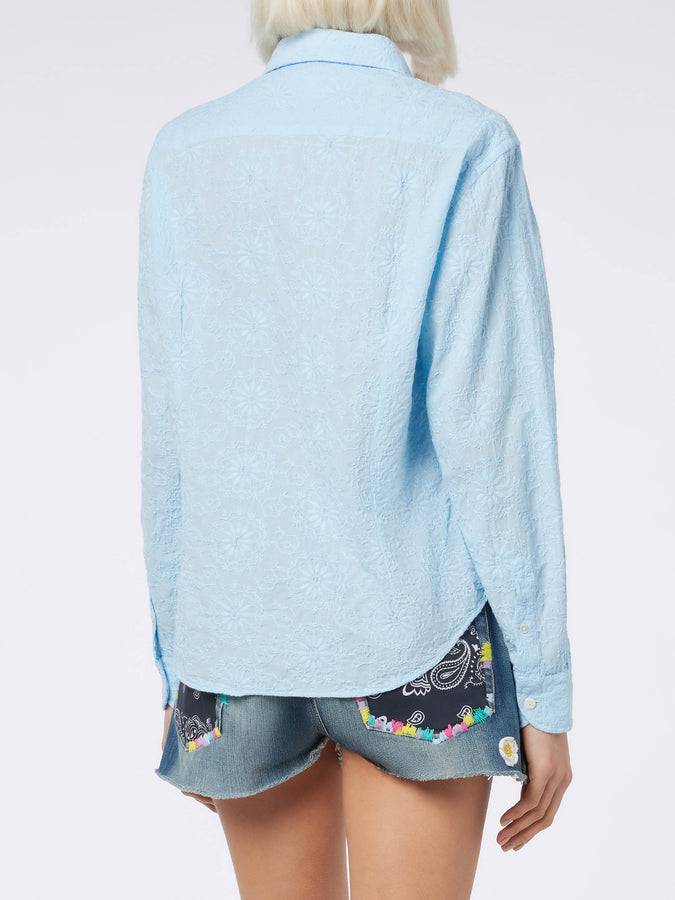 Mc2 Saint Barth Camicia Classica Da Donna In Cotone Sangallo Meredith