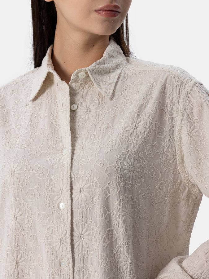 Mc2 Saint Barth Camicia Classica Da Donna In Cotone Sangallo Meredith