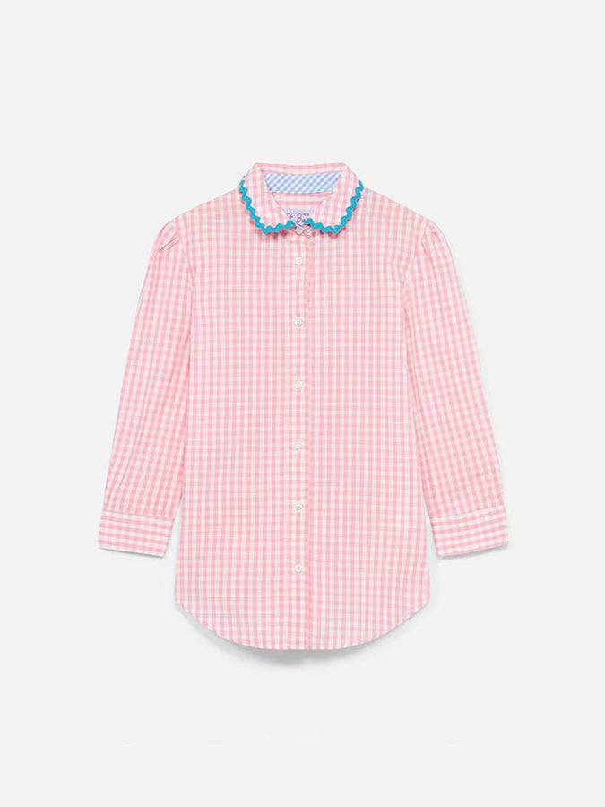 Mc2 Saint Barth Camicia Da Bambina Con Stampa Vichy