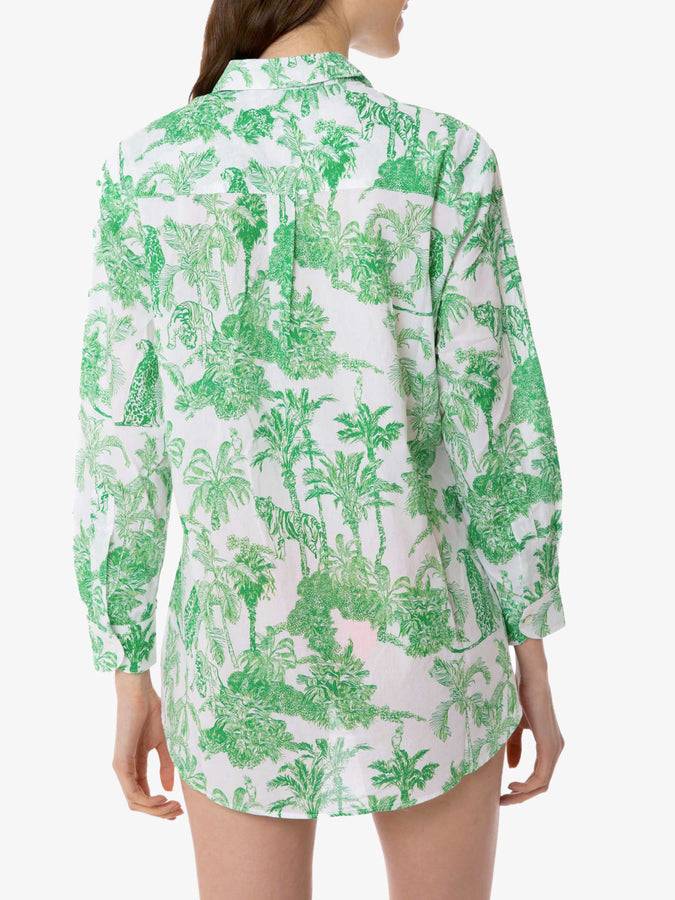 Mc2 Saint Barth Camicia Da Donna In Cotone Con Stampa Toile De Jouy