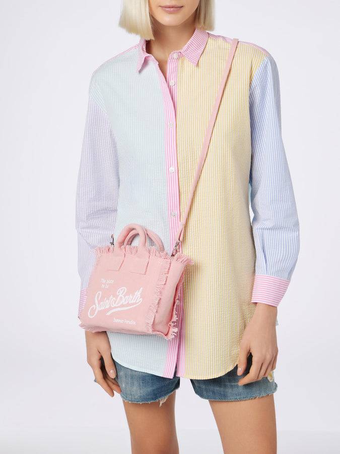 Mc2 Saint Barth Camicia Da Donna Over In Cotone Seersucker Brigitte