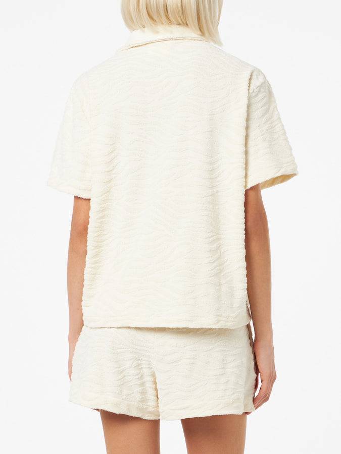 Mc2 Saint Barth Camicia Da Donna Sheila In Spugna Goffrata Sebra