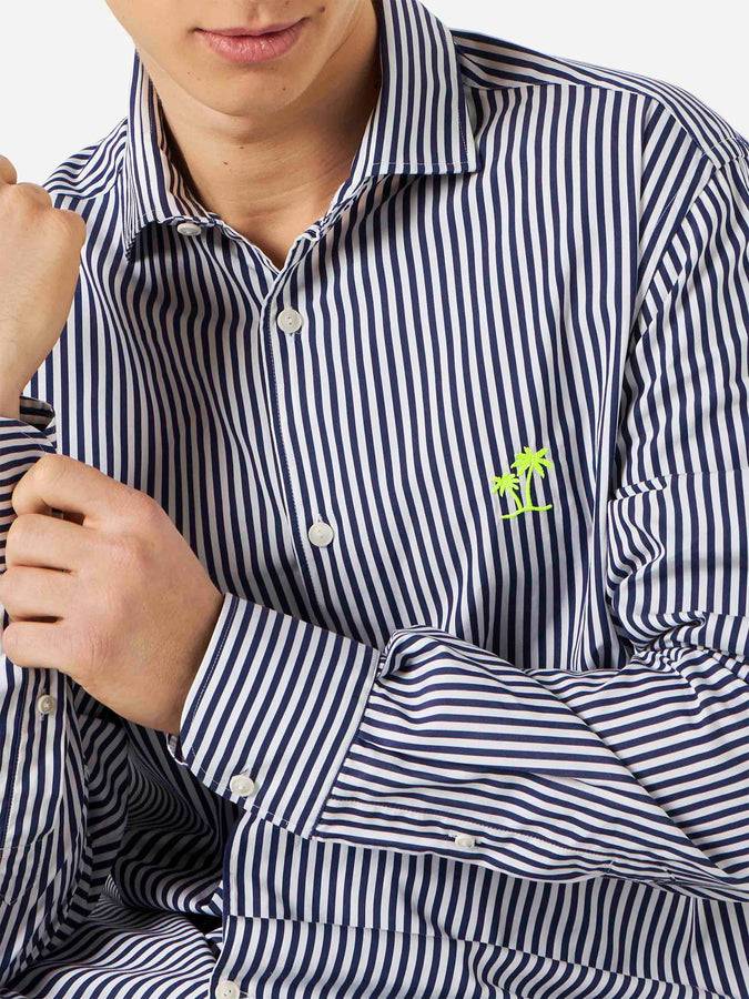 Mc2 Saint Barth Camicia Da Uomo Pamplona In Cotone A Righe
