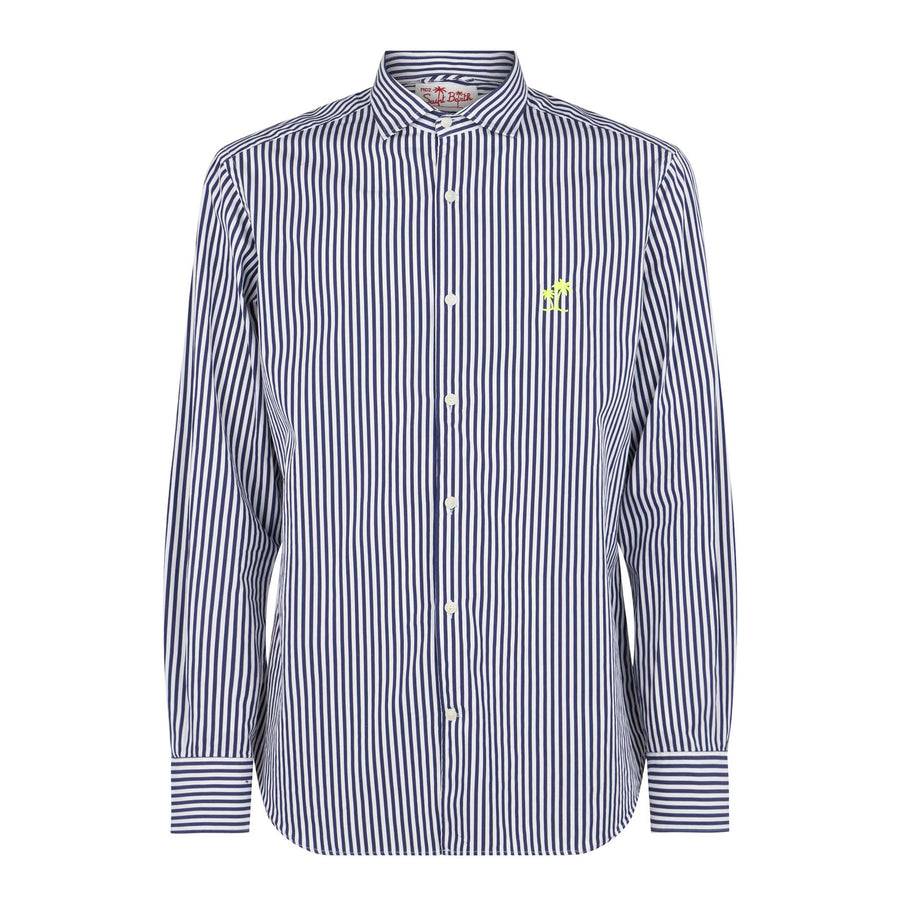 Mc2 Saint Barth Camicia Da Uomo Pamplona In Cotone A Righe