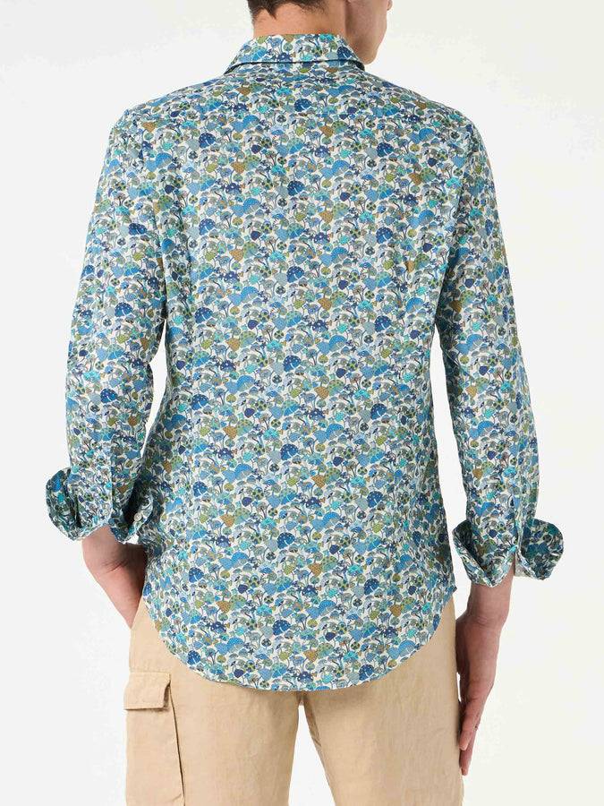 Mc2 Saint Barth Camicia Da Uomo Sikelia In Mussola Di Cotone Con Stampa Funghi | EDIZIONE SPECIALE LIBERTY
