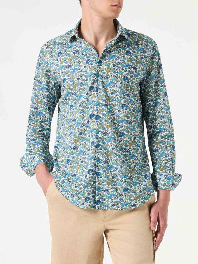 Mc2 Saint Barth Camicia da uomo Sikelia in mussola di cotone con stampa funghi | EDIZIONE SPECIALE LIBERTY