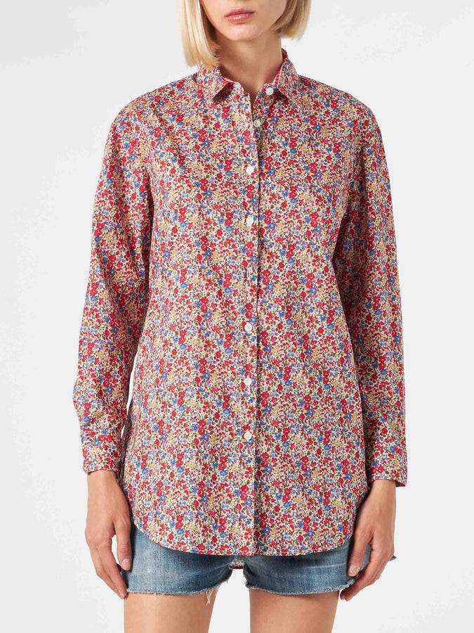Mc2 Saint Barth Camicia In Cotone Stampa Liberty | EDIZIONE SPECIALE LIBERTY