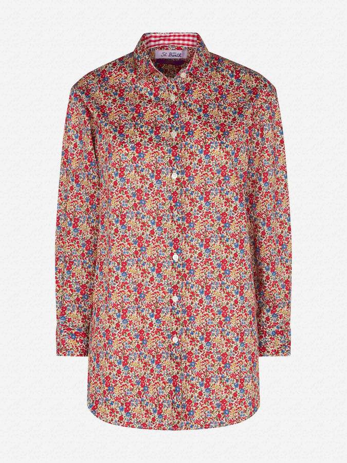 Mc2 Saint Barth Camicia In Cotone Stampa Liberty | EDIZIONE SPECIALE LIBERTY