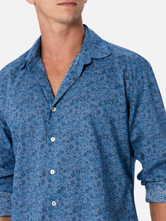 Mc2 Saint Barth Camicia Uomo Emma & Georgina In Mussola Di Cotone Sikelia | REALIZZATO CON TESSUTO LIBERTY