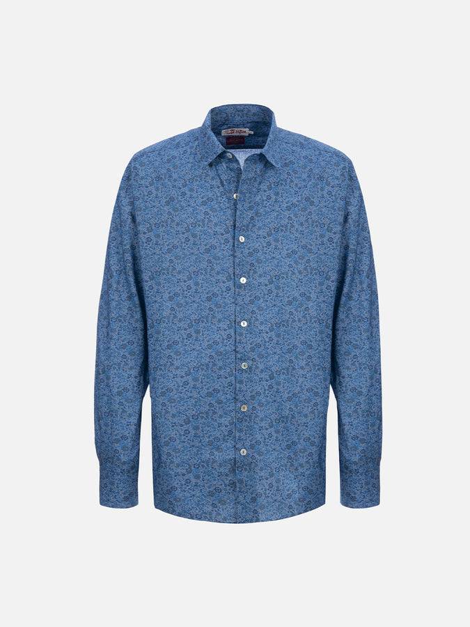 Mc2 Saint Barth Camicia Uomo Emma & Georgina In Mussola Di Cotone Sikelia | REALIZZATO CON TESSUTO LIBERTY