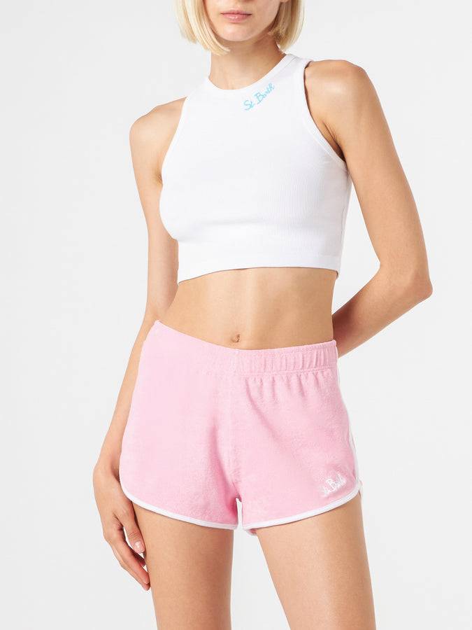 Mc2 Saint Barth Canotta Crop In Cotone Con Ricamo St. Barth | MELISSA SATTA EDIZIONE SPECIALE