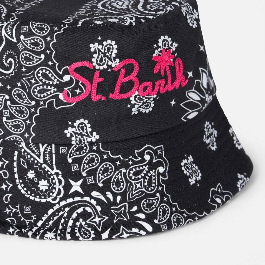 Mc2 Saint Barth Cappello Modello Pesactore In Cotone Con Ricamo Frontale E Motivo Bandana