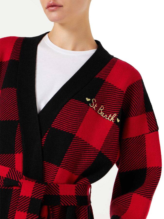 Mc2 Saint Barth Cappotto Da Donna Con Cintura E Ricamo St. Barth