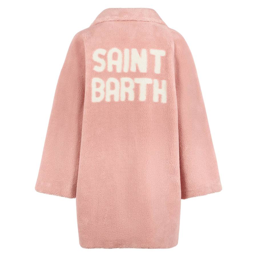 Mc2 Saint Barth Cappotto Da Donna Tessuto Teddy Rosa