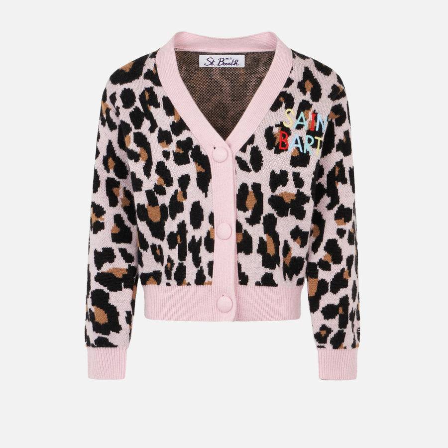 Mc2 Saint Barth Cardigan Corto Da Bambina Con Ricamo Saint Barth