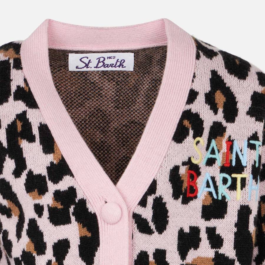 Mc2 Saint Barth Cardigan Corto Da Bambina Con Ricamo Saint Barth