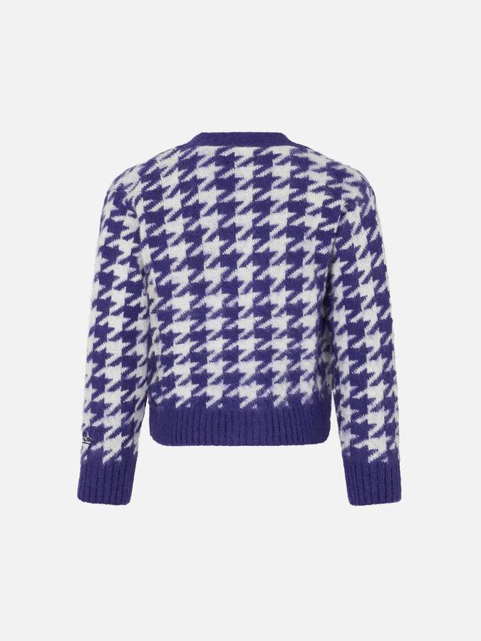 Mc2 Saint Barth Cardigan Crop Da Bambina Con Bottoni Gioiello