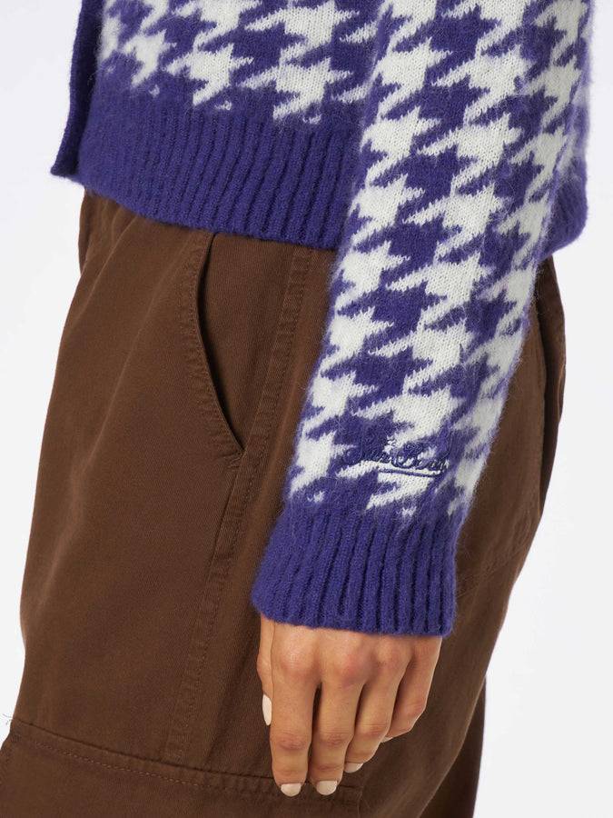 Mc2 Saint Barth Cardigan Crop Da Donna Con Bottoni Gioiello