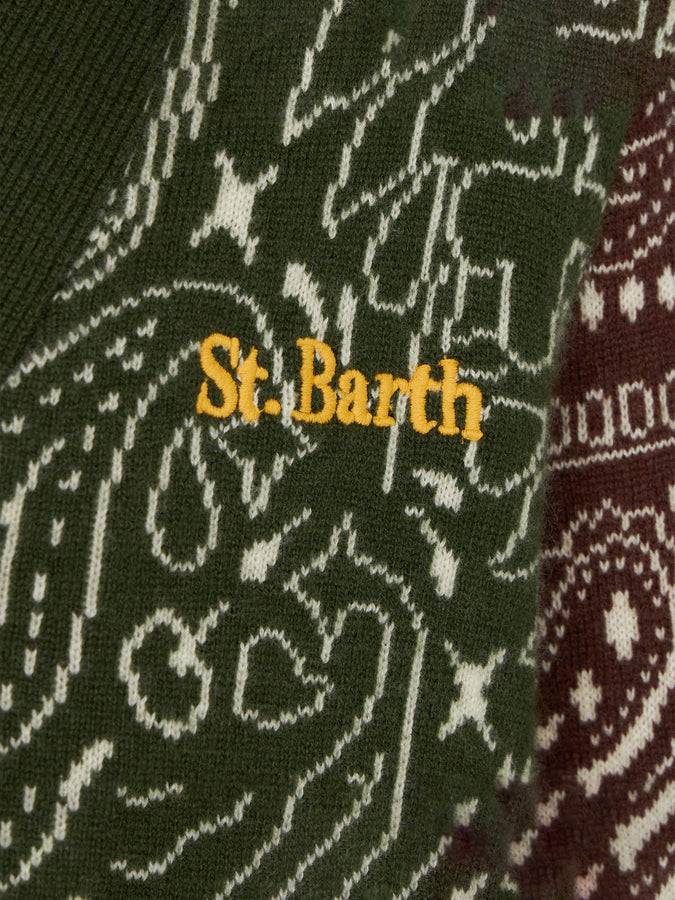 Mc2 Saint Barth Cardigan Da Bambino Con Stampa Bandana