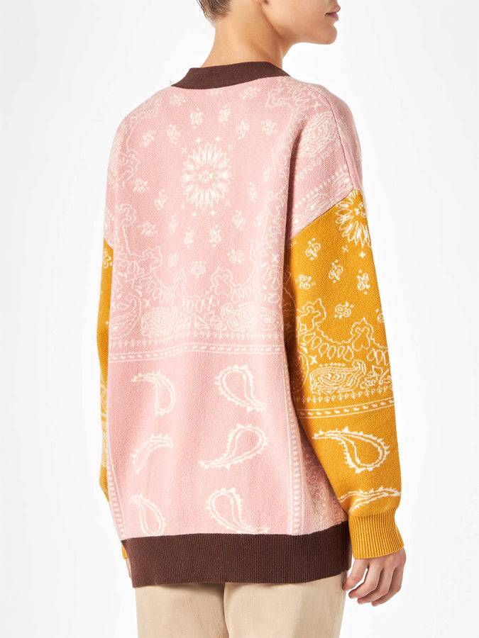 Mc2 Saint Barth Cardigan Da Donna Con Stampa Bandana