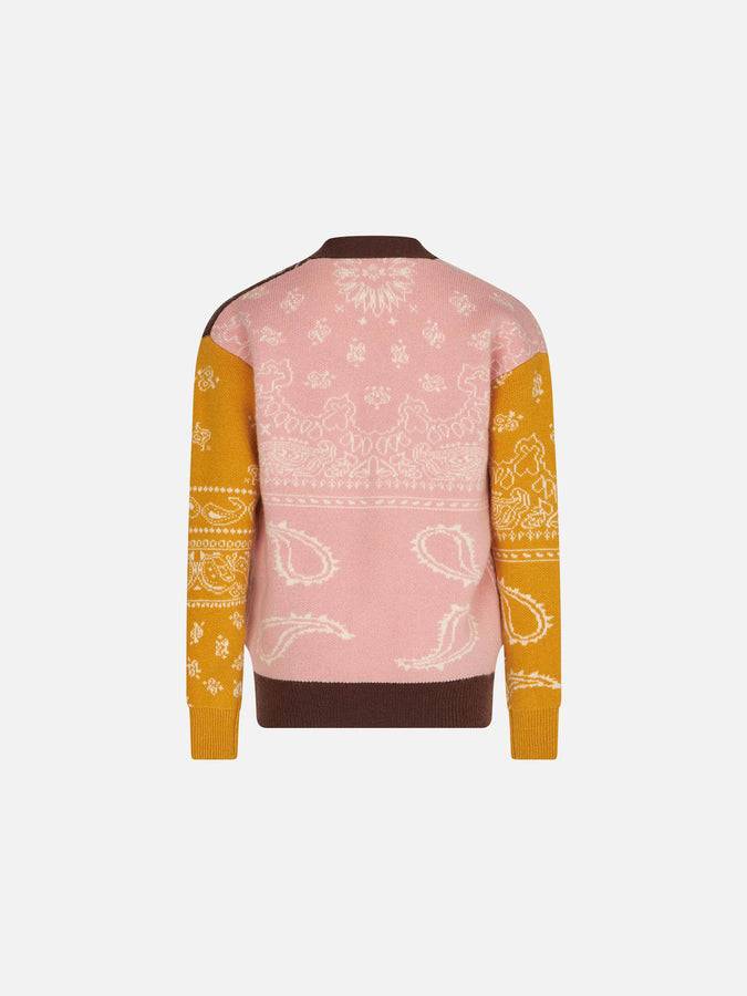 Mc2 Saint Barth Cardigan Lungo Da Bambina Con Stampa Bandana