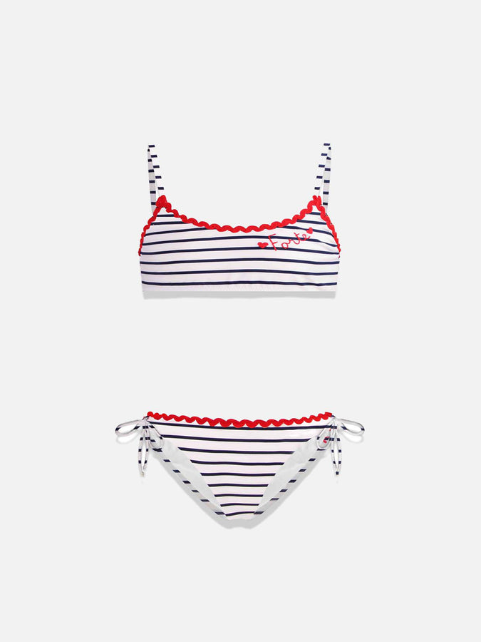 Mc2 Saint Barth Costume bikini da bambina con ricamo Forte