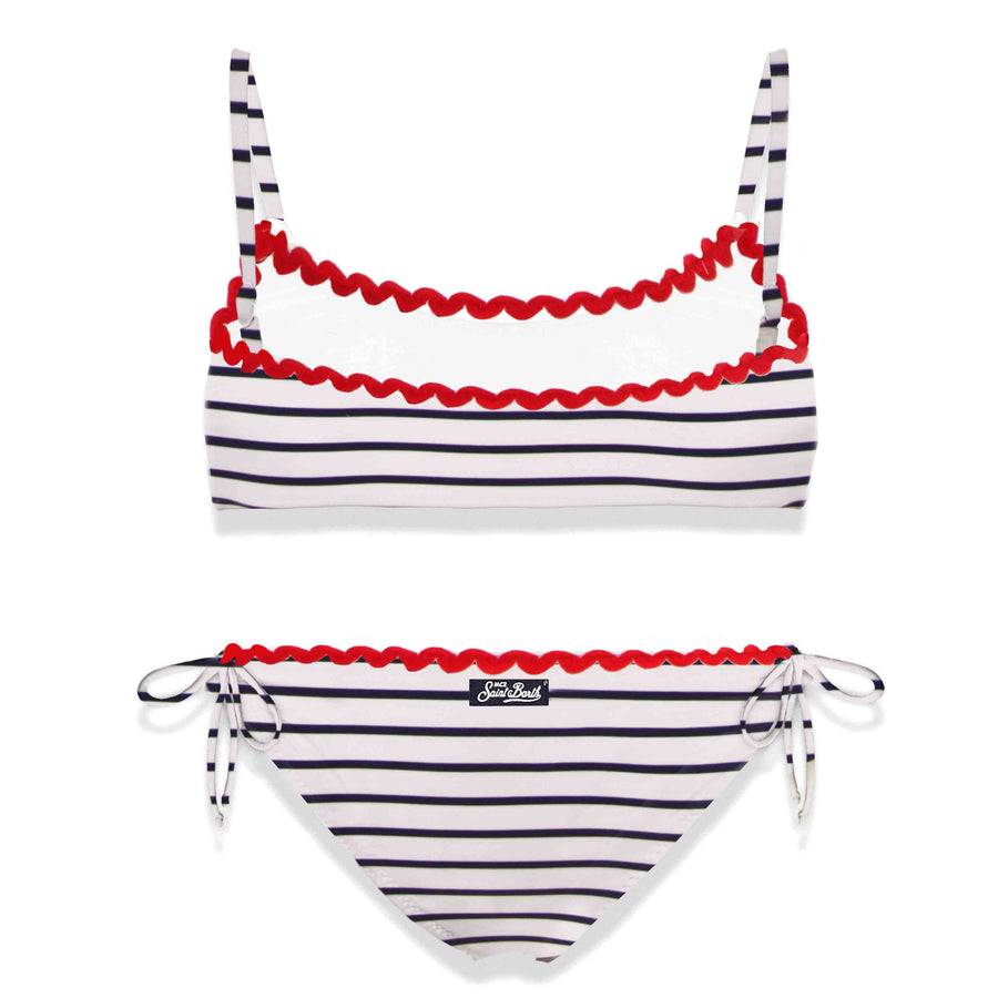 Mc2 Saint Barth Costume Bikini Da Bambina Con Ricamo Mykonos