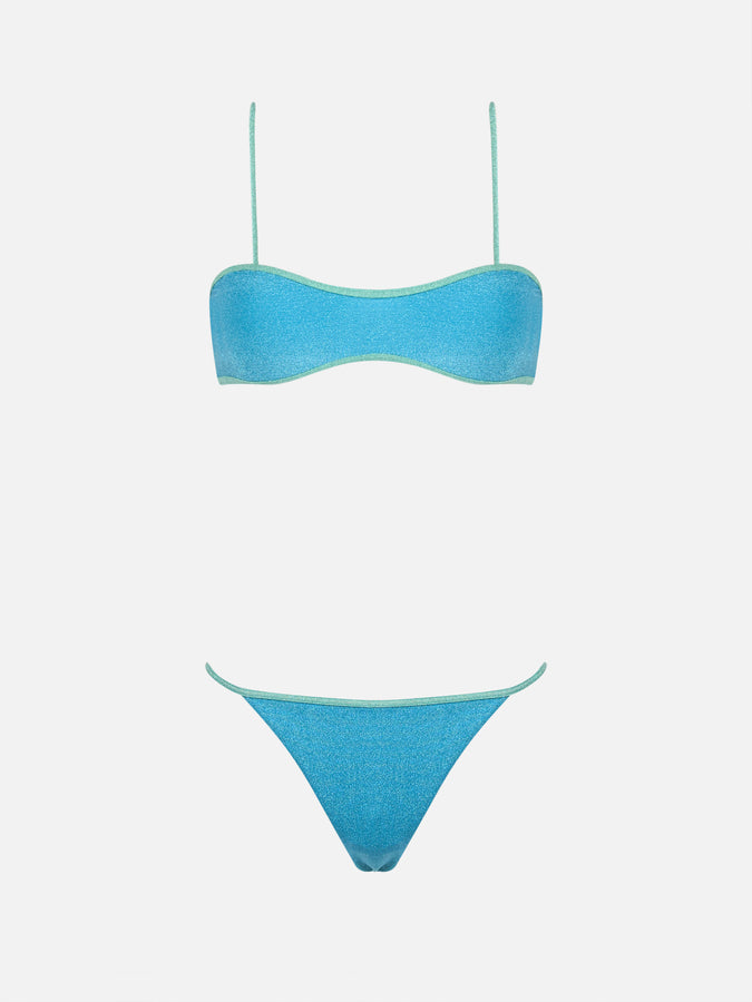 Mc2 Saint Barth Costume Bikini Donna Scavato In Lurex Laryn Jodene