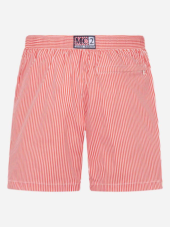 Mc2 Saint Barth Costume Corto Da Uomo Master In Seersucker