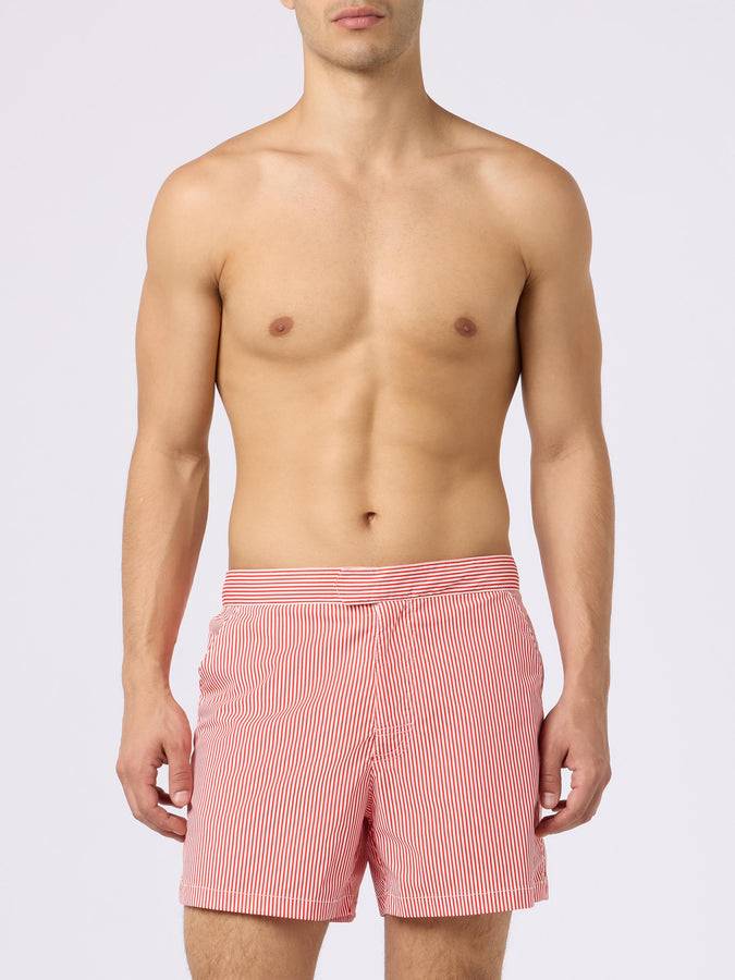 Mc2 Saint Barth Costume Corto Da Uomo Master In Seersucker