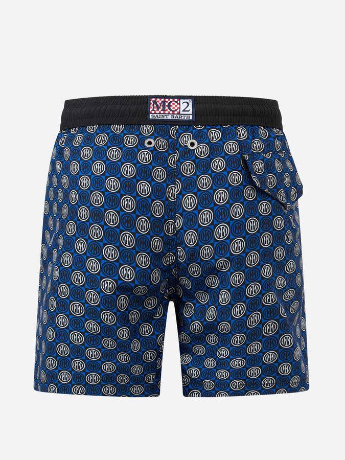Mc2 Saint Barth Costume Da Bagno Bambino In Tessuto Leggero Con Stampa Inter | INTER SPECIAL EDITION