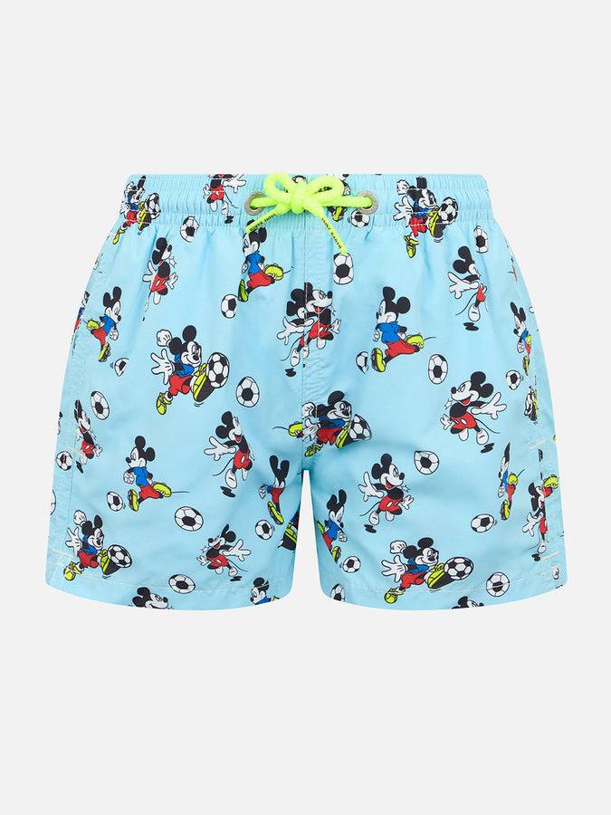 Mc2 Saint Barth Costume da bagno bambino in tessuto leggero Jean Lighting con stampa Topolino | ©EDIZIONE SPECIALE DISNEY