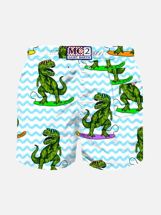 Mc2 Saint Barth Costume Da Bagno Classico Da Bambino Con Stampa Di Dinosauri