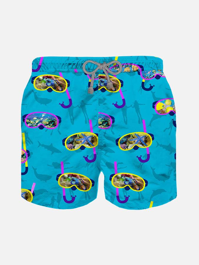 Mc2 Saint Barth Costume da bagno classico da bambino con stampa maschera da sub