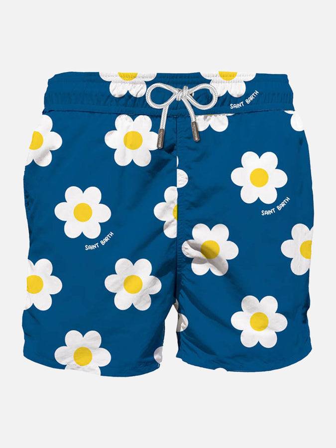 Mc2 Saint Barth Costume da bagno classico da uomo con stampa margherite
