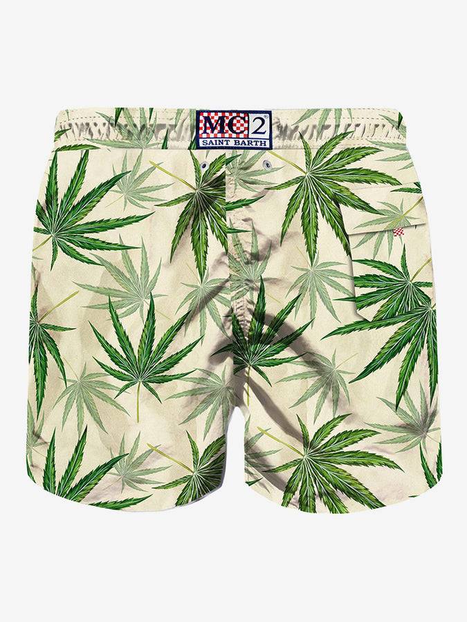 Mc2 Saint Barth Costume Da Bagno Con Stampa Foglie Verdi