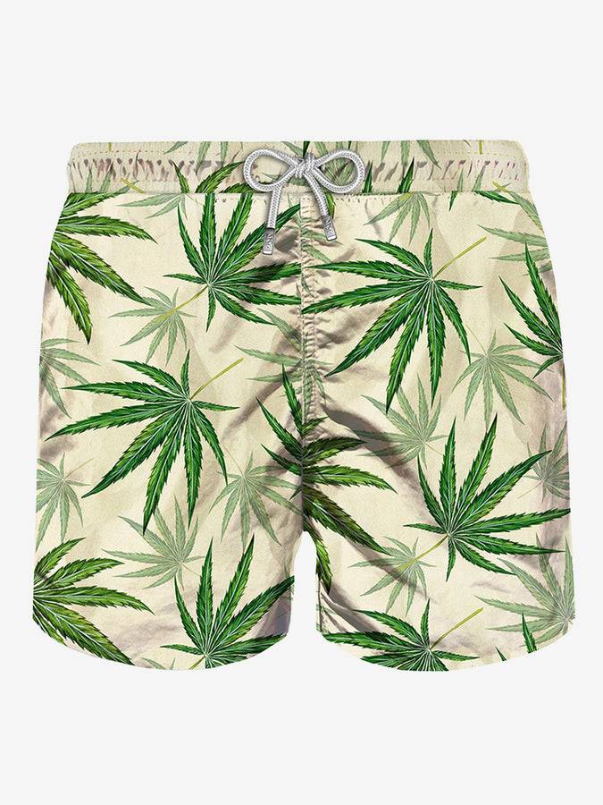 Mc2 Saint Barth Costume da bagno con stampa foglie verdi