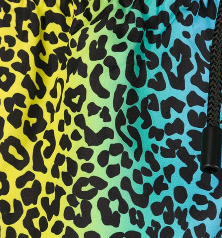 Mc2 Saint Barth Costume Da Bagno Con Zip In Tessuto Leggero Stampa Animalier Arcobaleno