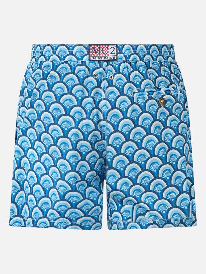 Mc2 Saint Barth Costume Da Bagno Corto Stampa Maiolica