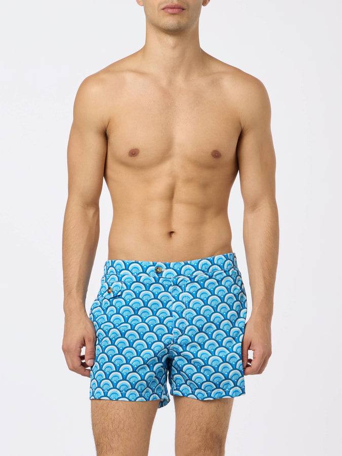 Mc2 Saint Barth Costume Da Bagno Corto Stampa Maiolica