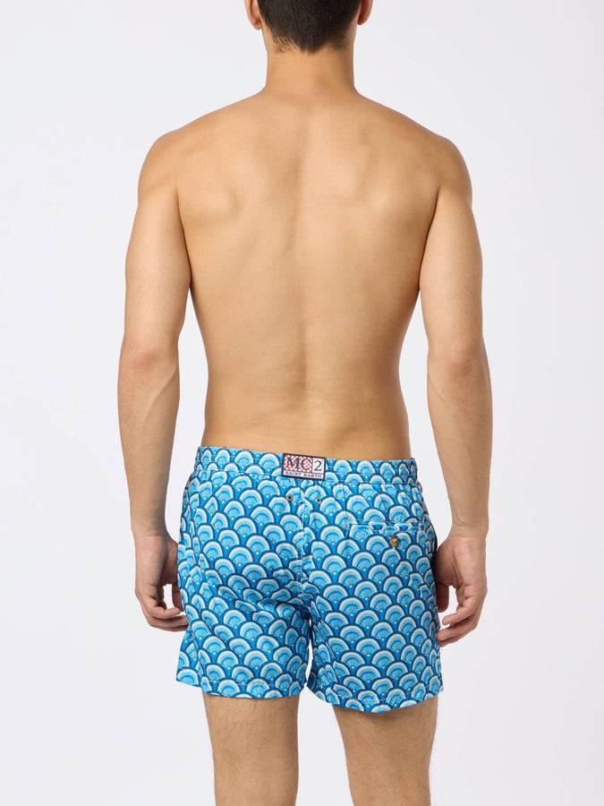 Mc2 Saint Barth Costume Da Bagno Corto Stampa Maiolica