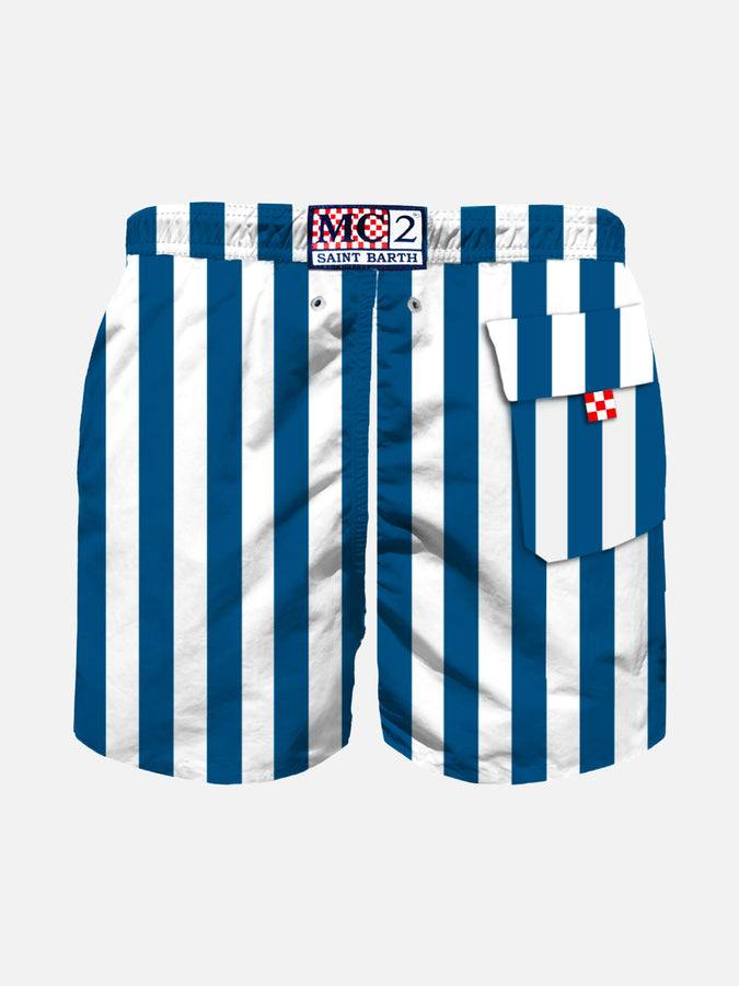 Mc2 Saint Barth Costume Da Bagno Da Bambino A Righe Blu Navy
