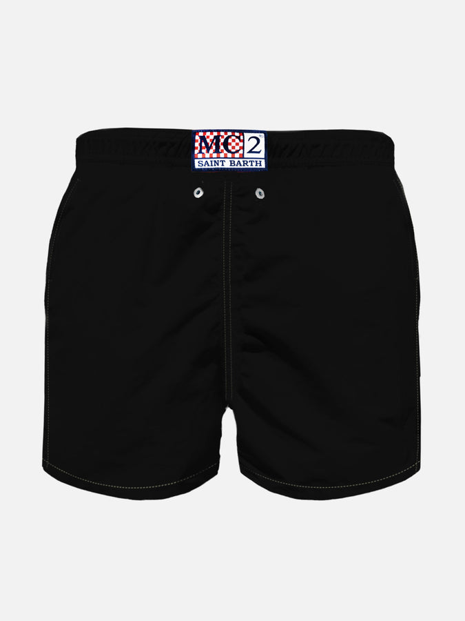 Mc2 Saint Barth Costume Da Bagno Da Bambino Con Patch Diavolo Bart | THE SIMPSON SPECIAL EDITION