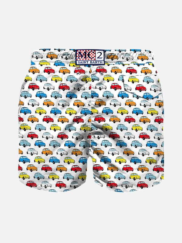 Mc2 Saint Barth Costume Da Bagno Da Bambino Con Stampa Auto Fiat 500 | FIAT© 500 Edizione Speciale