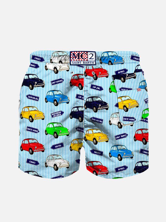 Mc2 Saint Barth Costume Da Bagno Da Bambino Con Stampa Auto |FIAT© 500