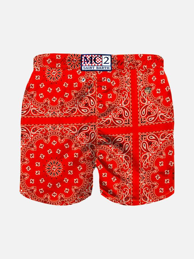 Mc2 Saint Barth Costume Da Bagno Da Bambino Con Stampa Bandana