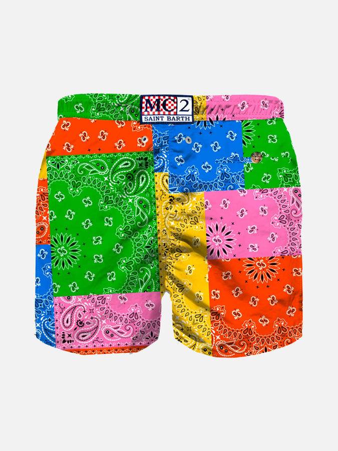 Mc2 Saint Barth Costume Da Bagno Da Bambino Con Stampa Bandana Multicolore