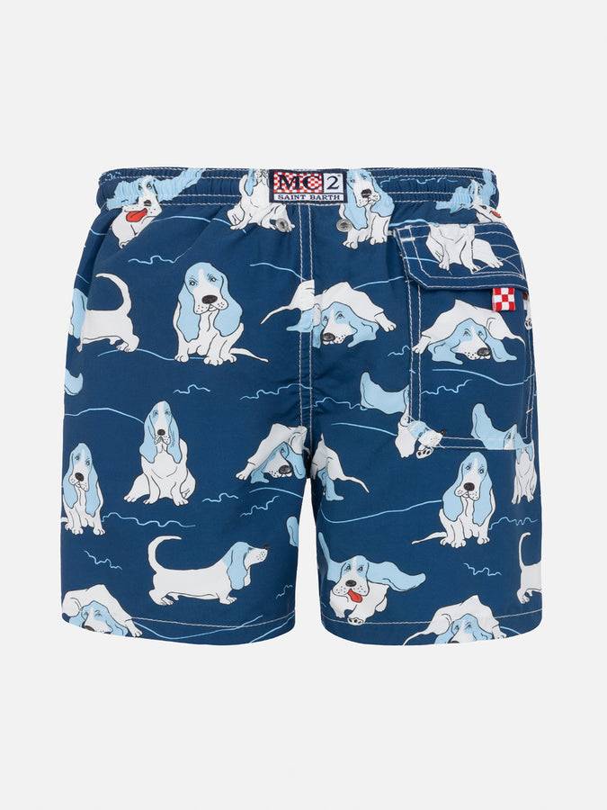 Mc2 Saint Barth Costume Da Bagno Da Bambino Con Stampa Basset Hound