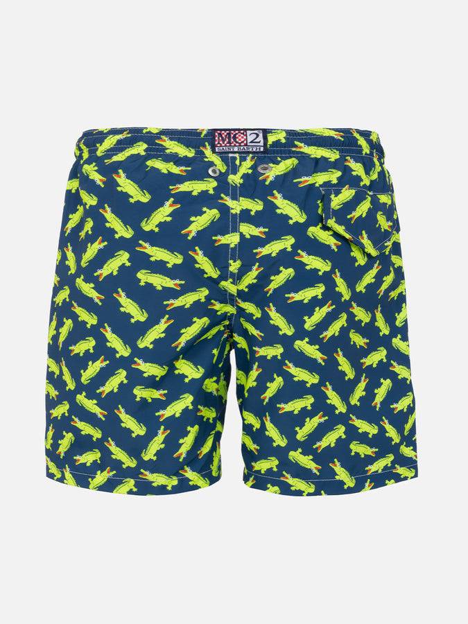 Mc2 Saint Barth Costume Da Bagno Da Bambino Con Stampa Coccodrillo